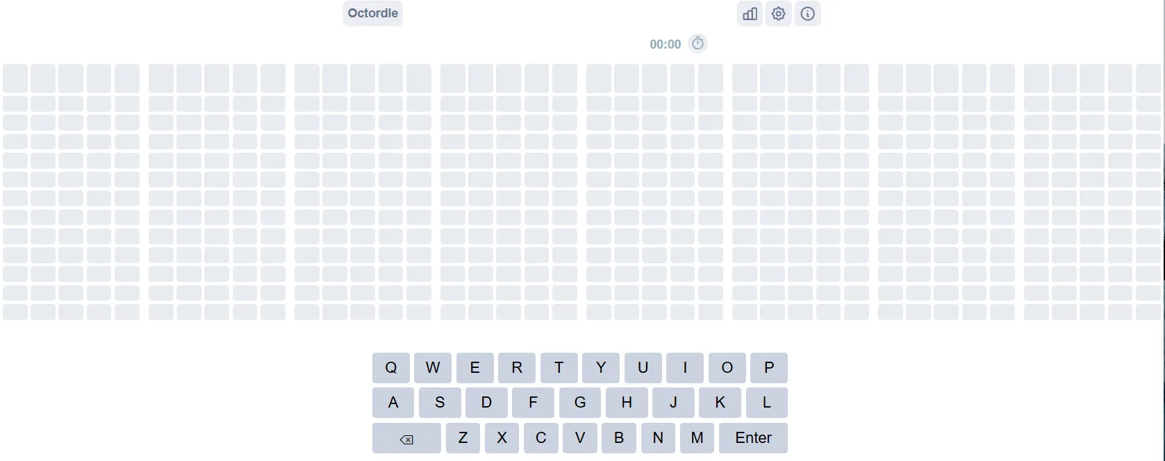 Octordle Unlimited Game Play